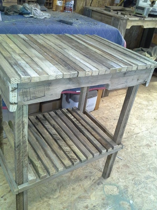 Vintage furniture piece made from tobacco sticks